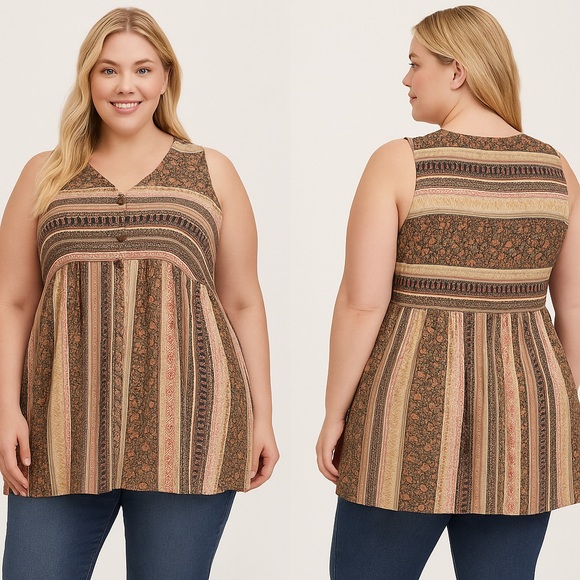 torrid Tops - Torrid Boho Sleeveless Top Size 2 (2X)